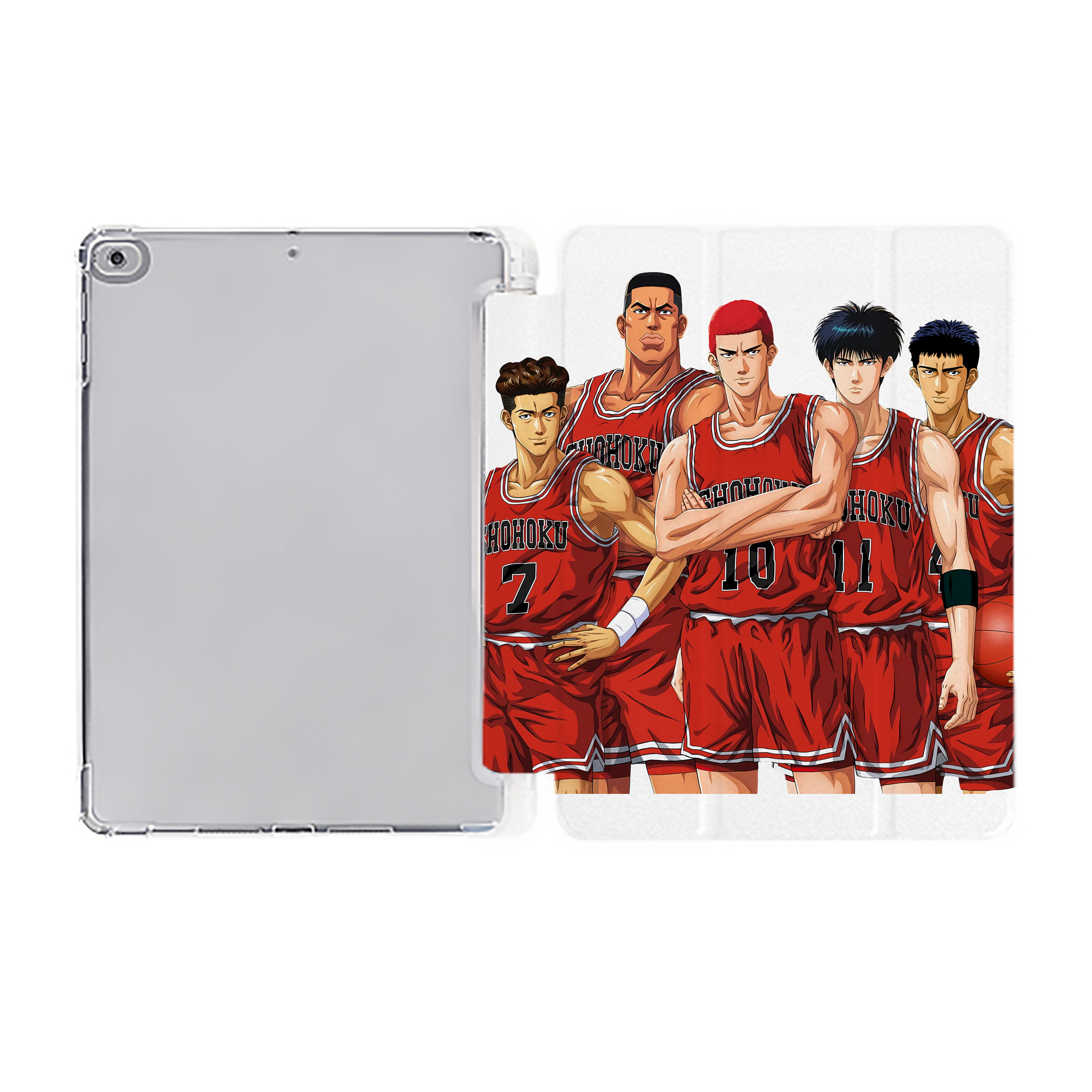 （画像用） SLAM DUNK／スラムダンク IPad ケース ペン収納付き 三つ折りスタンド PUレザー×シリコン 対応機種9.5/10.5/10.9インチ